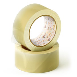 OFITURIA Clear Packing Tape for Packing Boxes for Shipping and Moving - Seal for Safe and Durable Packaging (36cms x 120mts - Clear 2 Blinds)