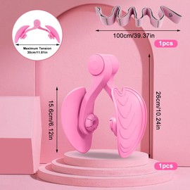 GZqiancang Women's Pelvic Floor Trainer, Thigh Trainer with 1 Resistance Bands for Pelvic Floor Muscles, Buttocks, Thighs, Calves, Arms