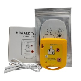 Mini AED Trainer in English with 5 Training Face Shields