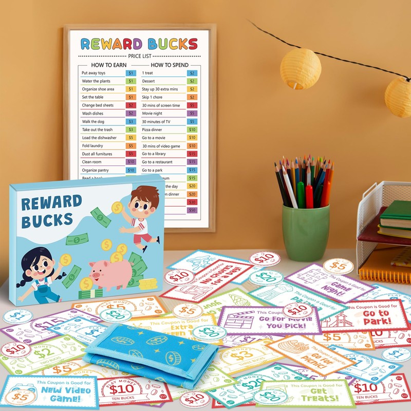 EZdhuawuse Reward Bucks Charts for Kids - 1354P Back to