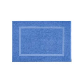 Clinotest Walk Bath Mat, 50 x 70 cm, Single or in a Set of 2, in Beautiful Colours, 100% Cotton, Oeko-Tex (Blue, Pack of 2)