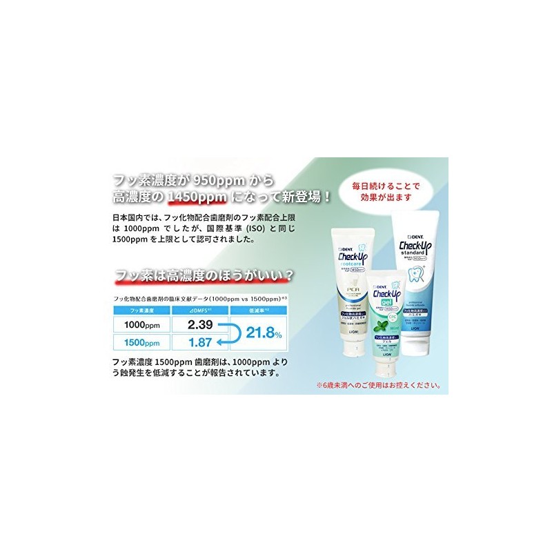 DENT. Check-Upstandard Lion Mint Dent Check Up Standard Fluorine 1,450