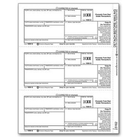 EGP IRS Approved 1099-S Laser Tax Form, Filer or State Copy C, Quantity 100 Recipients