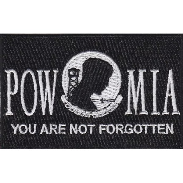 POW Flag Embroidered Patches 3.5"x2.25" iron-on