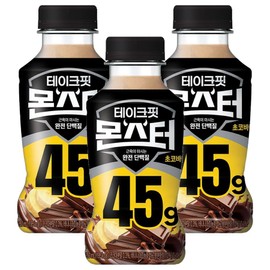 Take Fit Monster Choco Banana Complete Protein for Muscles, 350ml, 3 Packs / 테이크핏 몬스터 초코바나나 근육이 마시는 완전 단백질, 350ml, 3개