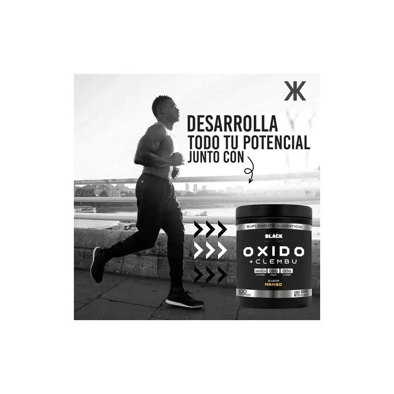 Black Supplements Oxido Nítrico + Clembu 500g Pre Entreno