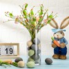 SiliFine 16 Pcs Easter Speckled Eggs 2.4 in Plastic Speckled