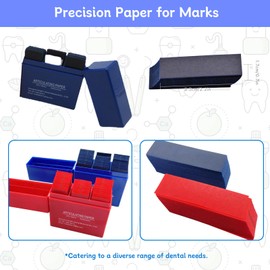 300 Sheets Dental Articulating Paper Strips, 55x18mm - Thin Blue Color Test Papers for Accurate Occlusal Bite Adjustment and Contact Testing, Dental Restoration Oral Care Supplies for Adults and Kids
