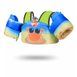 Coast Guard Approved UL Toddler Floaties Kids Swim Vest for 22-66 lbs Boys-Girls Kids Pool Beach Water Wings Jumper Floaties with Shoulder Strap for 2-6 Years Swim Learn Trainning