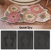 Curved Bath Mat for Round Shower, Super Absorbent Corner Bathroom