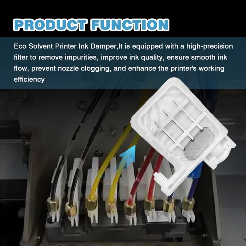 atsuch 8pcs Eco Solvent Printer Ink Damper Compatible with Dx4