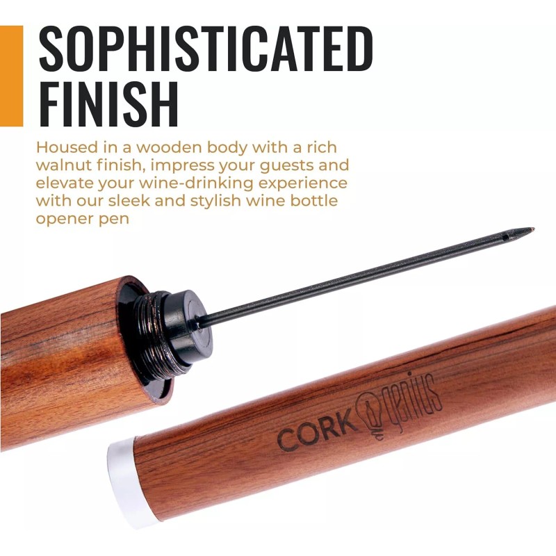 Cork Genius Wine Pen Mini, Air Pump Wine Bottle Opener