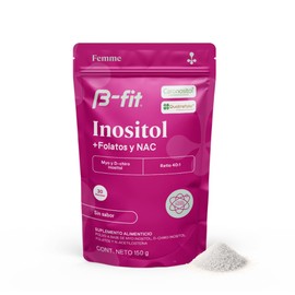 Myo Inositol y D-Chiro-Inositol 40:1 en Polvo con Folatos y NAC 150g - Ácido Fólico - Antioxidante, Vitaminas Mujer - Suplemento Alimenticio para Muje