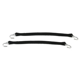The ROP Shop | (Pack of 2) 21" Black Rubber Tarp Strap for Bungee Tie Down for Flatbed Vehicles