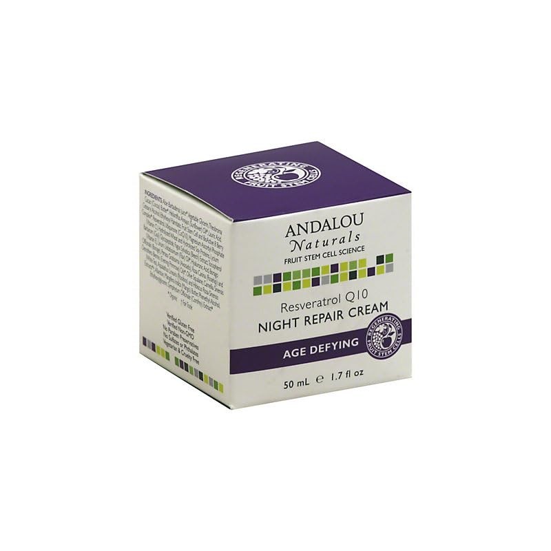 Andalou Naturals Night Crm Repair Resvrtrl 1.7 Fl Oz(Pack of