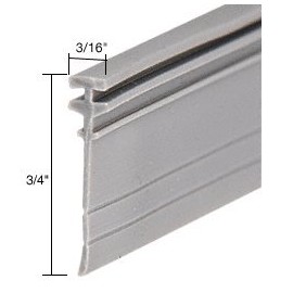 CRL Gray Shower Door Vinyl "T" Seal and Sweep - 36 in long
