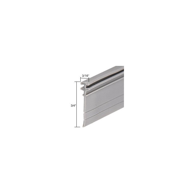 CRL Gray Shower Door Vinyl "T" Seal and Sweep -