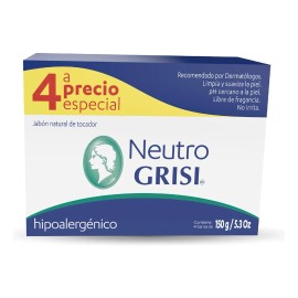 Jabón Barra Grisi Neutro Paquete Jabones 150g