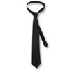 FNA FASHIONS Black Shiny Satin Neck Tie – Classic Solid