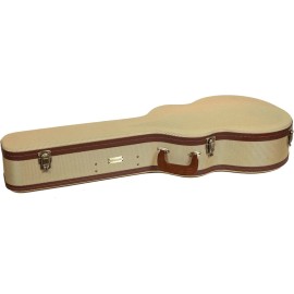 Crossrock Master Series-Wooden 000 12-fret Acoustic Guitar Case-Security Lock - Fabric Tweed