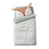 Vertbaudet Baby Duvet Cover Enchanted Forest Oeko-Tex® Natural/Water Green 80