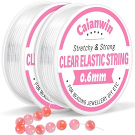 100M/0.6mm Bracelet String Caianwin Clear String Elastic Thread for Jewellery Making Necklace Bracelet Beading Thread & DIY Craft Projects String
