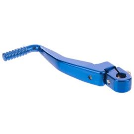 Enduro Sport/Tuning Set Kickstarter Lever + Foot Gear Lever Foldable (with Retaining Ball and Spring, Adjustable Spring Tension), Blue