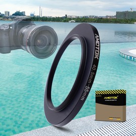 40.5 mm to 55 mm Step Up Ring Filter Adapter Ring, Lens Adapter Ring Compatible 40.5 mm Lens to 55 mm Camera Accessories