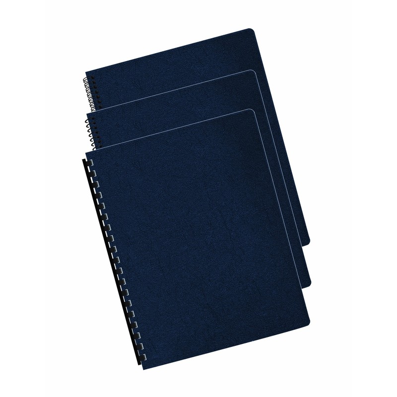 Fellowes Executive Binding Presentation Covers, Oversize, Navy, 50 Pack (52145)