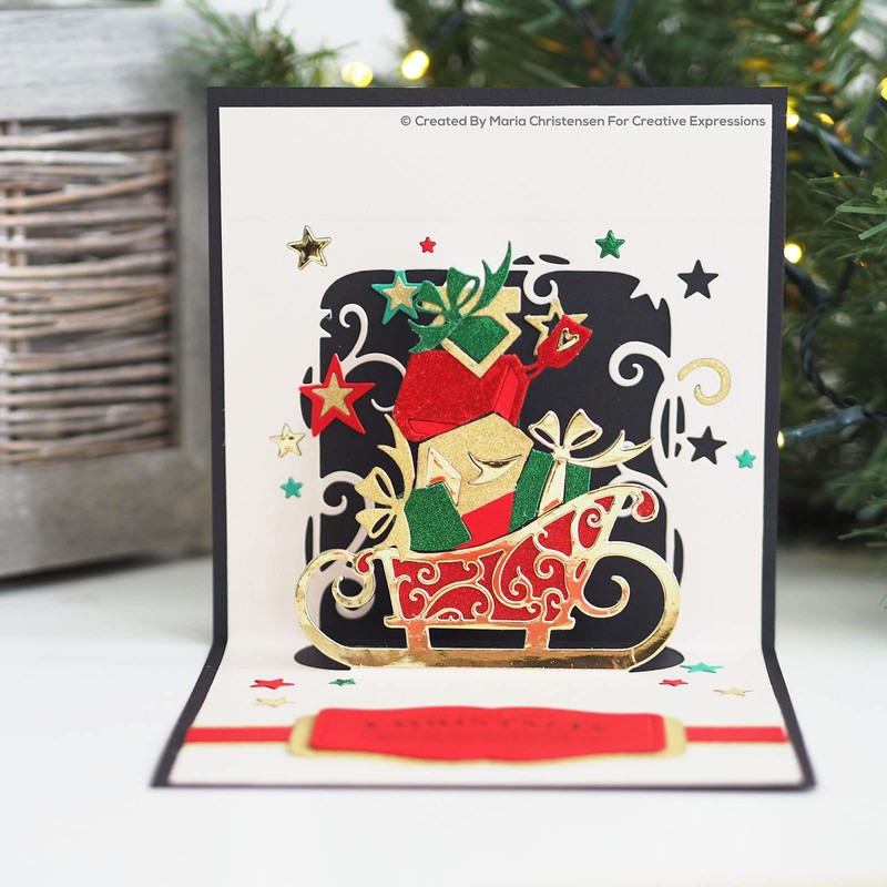 Creative Expressions Paper Cuts - Pop Up - Bountiful Sleigh