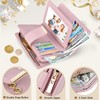 BKNOOU Small Wallets for Women RFID Blocking Leather Wallet Ladies