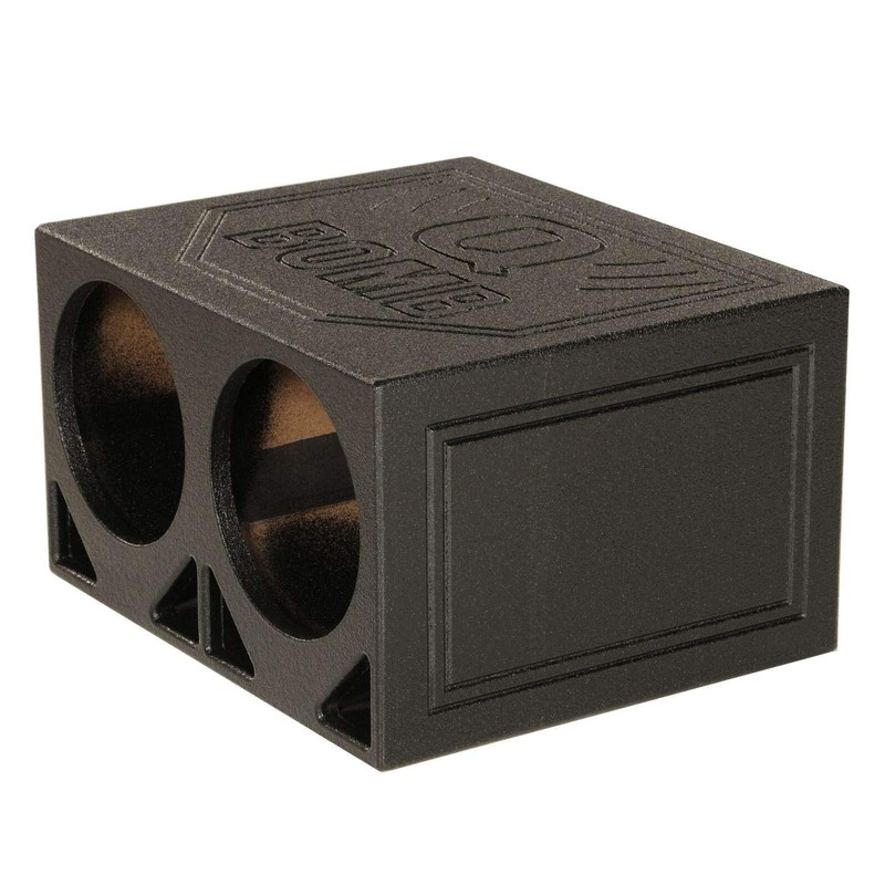 Q Power Dual 10 Inch Vented Triangle Ported Wood Subwoofer