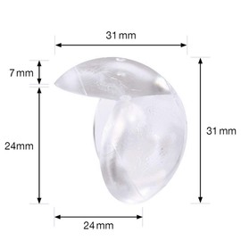 WAGNER Safe Corner Big 15223004 Corner Edge Protection Set of 4 Diameter 31 mm for Gluing on for Indoor and Outdoor Use Made of High-Quality Plastic