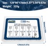 Vifmy 150pcs SAE Hex Nuts Assortment Kit,4#40 6#32 8#32 10#24