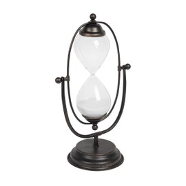 Creative Co-Op Decorative Metal & Glass Thirty Minute Hourglass