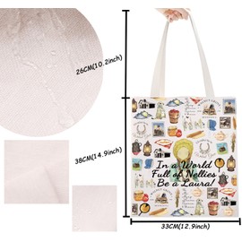 Little House Book Merchandise Tote Bag for Book Lovers Library Bookish Gift Prairie Life Gift (Laura Tote)