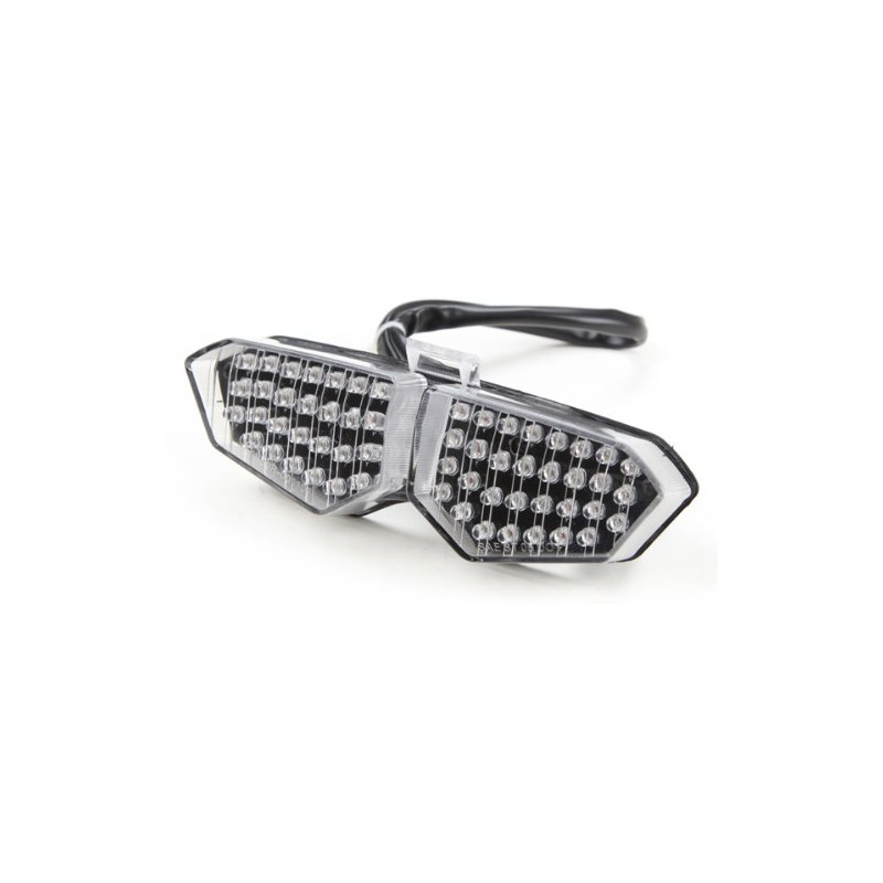 Integrated Sequential LED Tail Lights Clear Lens for 2003-2005 Yamaha