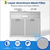 Zomagas 24 inch Range Hood Under Cabinet, Stainless Steel Range