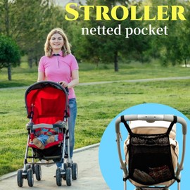 Shopping Net for Prams, Pram Net, Shopping Bags, Mesh Bag, Back Pushchair, Storage Bag, Suitable for Prams, Pushchairs and Buggies