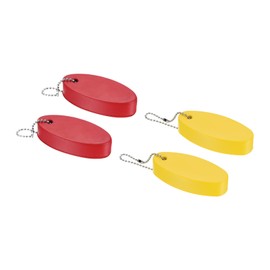 PATIKIL Floating Keychain, 4 Pack Marine Sailing Oval Key Chain Buoyant Keyrings for Boating Outdoor Sports, Red Yellow