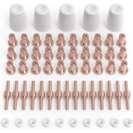 tooliom 60 Pcs Plasma Cutting Consumables Fit Cut 40 50 Plasma Cutter Torch PT31 LG40