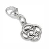 Silver Celtic Knot Clip-On Charm, Timeless Elegance Design + Lobster