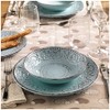 BRANDANI 55975 Serendipity Turquoise Stoneware Soup Plate, Multi-Colour