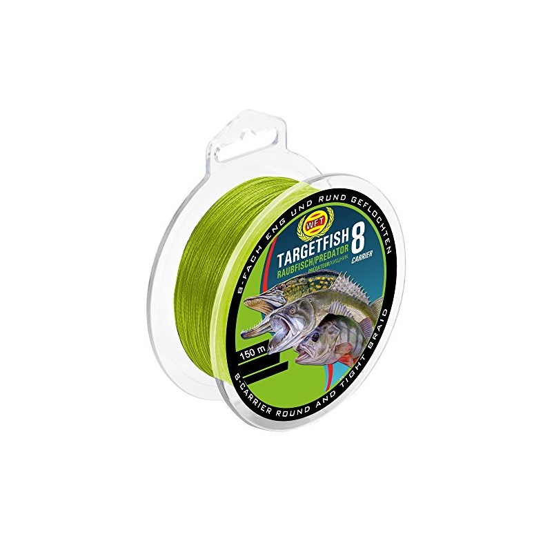 WFT TF8 Predatory Fish Line Chartreuse 150 m, Diameter/Load Capacity: