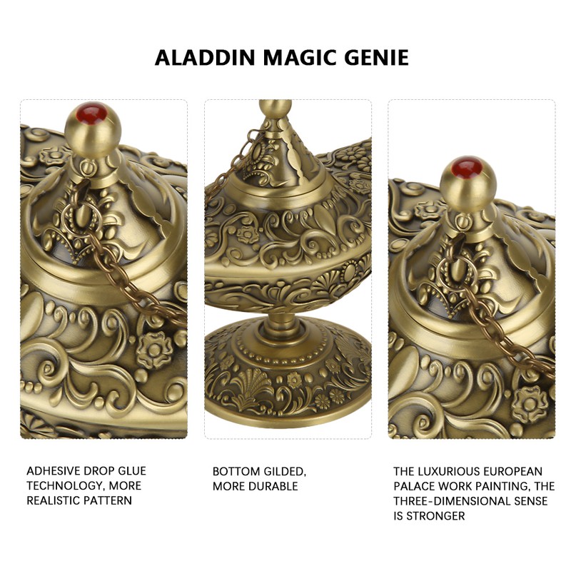 Retro Metal Fairy Tale Aladdin Magic Genie Home Teapot Oil