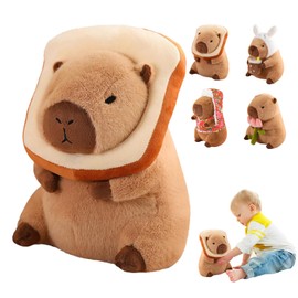 LXYYDS 30 cm Cute Capybara Plush Toy, Simulation Capybara Plush Toy, Water Pig Plush Throw Cushion, Super Soft Stuffed Toy, Available for Home Decoration and Children's Gifts (Toast)