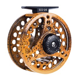 Maxcatch ECO Fly Reel Large Arbor with Diecast Aluminum Body(2/3wt 3/4wt 5/6wt 7/8wt) (ECO Fly Reel Brown Trout, 7/8 Weight)