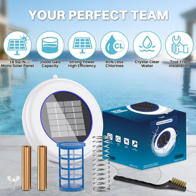 MEIGESI Solar Pool Cleaner | 2 Copper Anodes Replacement |