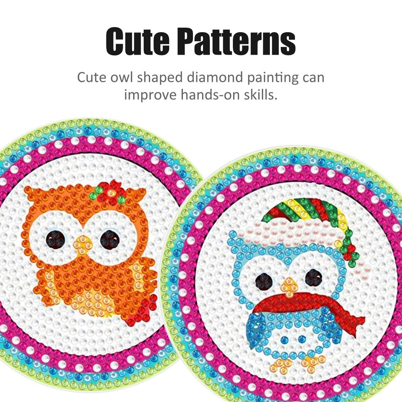 8 Pcs Diamond Painting Coasters Drink Coasters, DIY Diamond Art