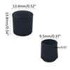 PDETVEO 30PCS 0.39 Inch Door Stop Bumper Tips, Black Rubber